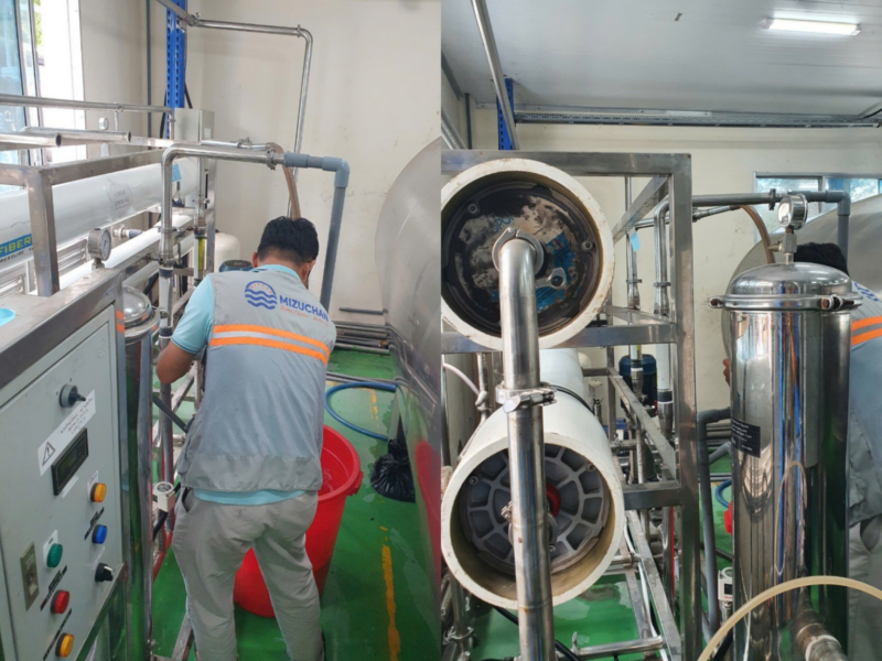 Bảo dưỡng hệ RO – Công ty sx nước đóng chai – Công suất 4000L/hr