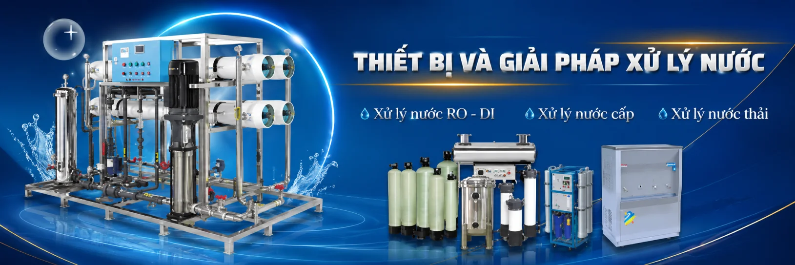 Banner thiết bị và giải pháp xử lý nước