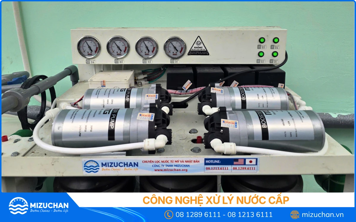 Công nghệ xử lý nước cáp dựa trên yêu cầu đầu ra và tiêu chuẩn áp dụng