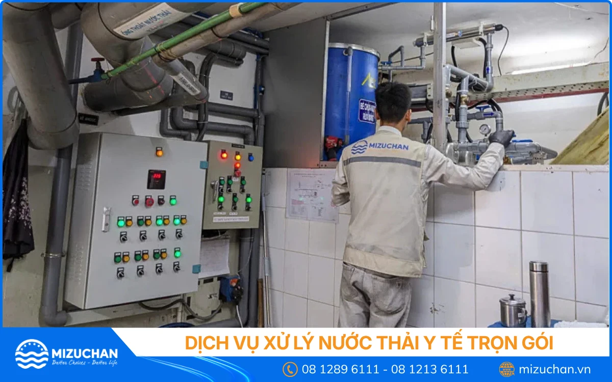 Hệ thống xử lý nước thải y tế thực tế