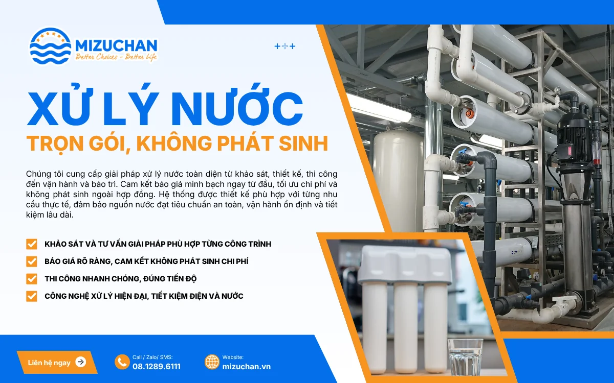 XỬ LÝ NƯỚC TRỌN GÓI, KHÔNG PHÁT SINH