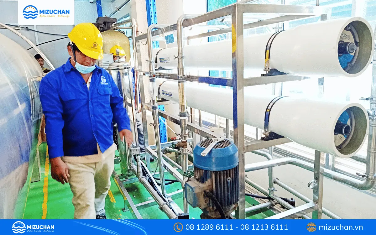 Mizuchan lắp đặt hệ thống xử lý nước thực tế