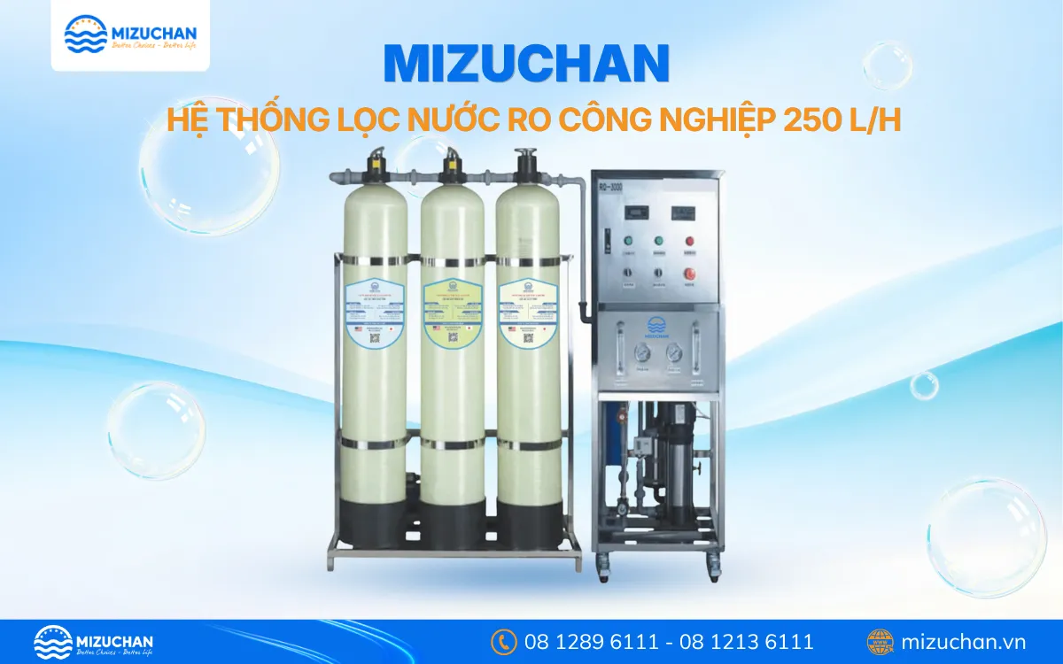 Hệ thống lọc nước RO công nghiệp 250 L/H