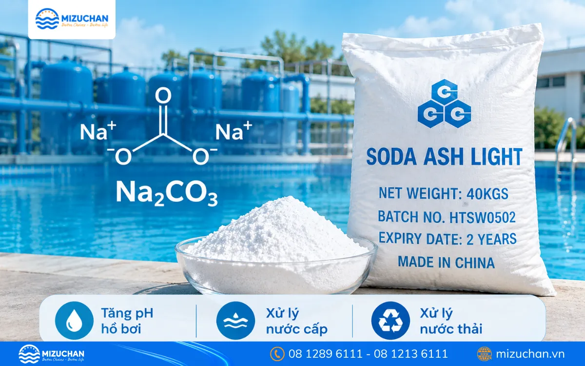 Hoá chất xử lý nước thải Soda Ash Light