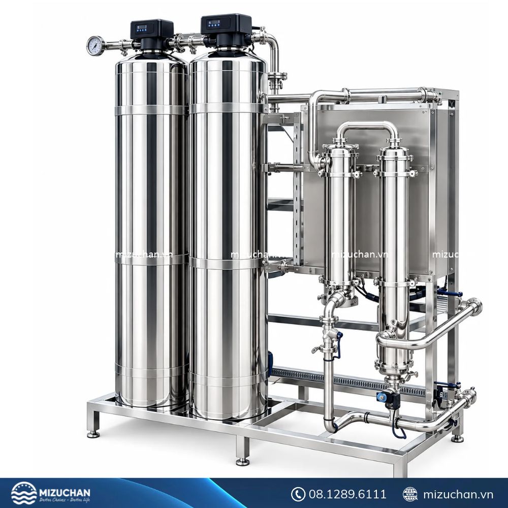 Hệ thống lọc nước đầu nguồn inox cao cấp Mizuchan MIZ-DN02